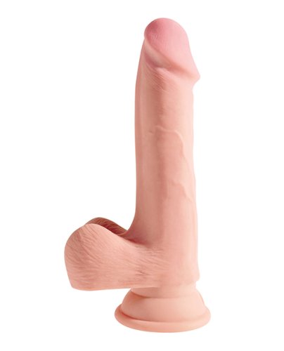 KING COCK PLUS 7.5 IN TRIPLE DENSITY W/ BALLS LIGHT