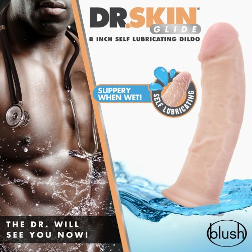 Dr. Skin - Glide 8\" Self-Lubing Dildo