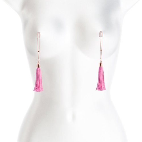 Bound Nipple Clamps - T1 - Pink Tassel