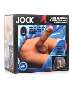 Curve Toys Jock Vibrating & Squeezing Male Masturbator w/Poseable Dildo