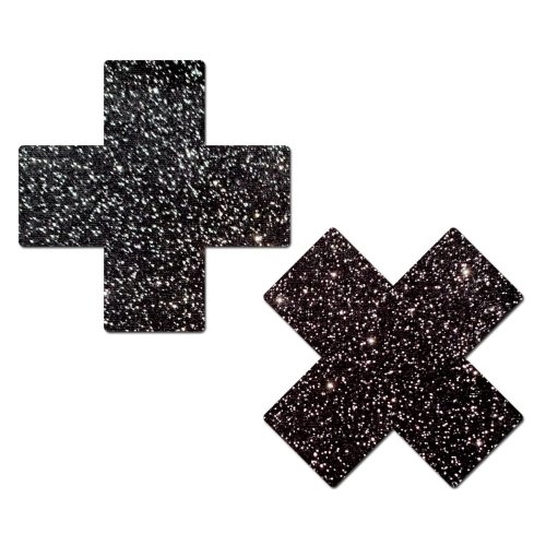 PLUS X SPARKLE BLACK PLUS NIPPLE PASTIES