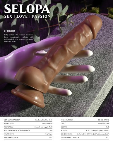 SELOPA 6 IN DILDO DARK