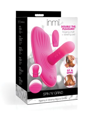 Inmi Spin N' Grind Rotating & Vibrating Silicone Grinder - Pink