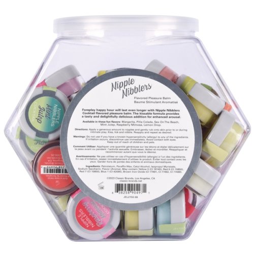 COCKTAIL NIPPLE NIBBLERS ASST. TINGLE BALM 36CT FISH BOWL