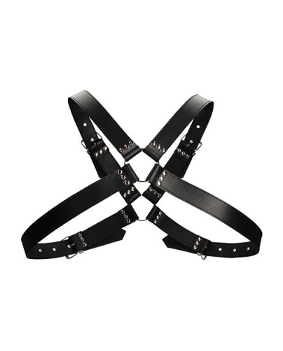 Shots Ouch Men\'s Large Buckle Harness - Black