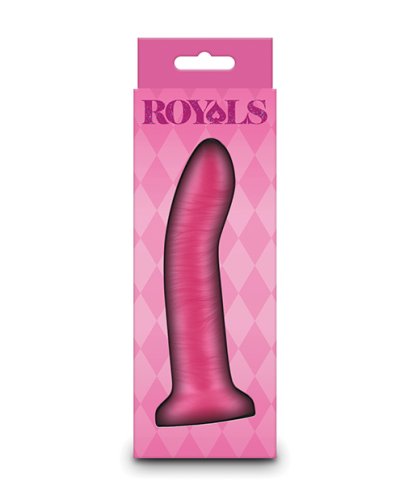 Royals 5\" Charlie Curved Dildo - Metallic Pink