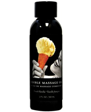 Earthly Body Edible Massage Oil - 2 oz French Vanilla