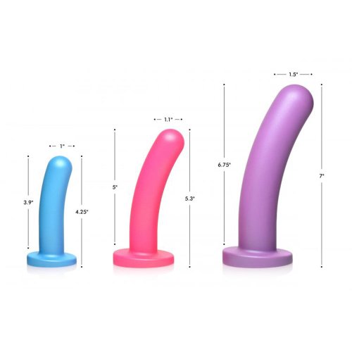 Triple Peg 28X Vibrating R/C Dildo Set