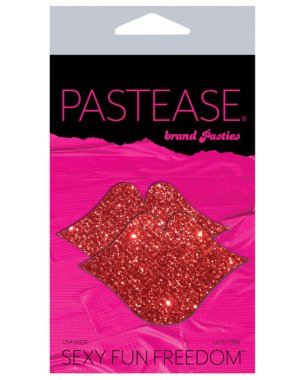 Pastease Premium Glitter Lips - Red O/S