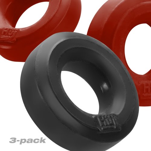 HUNKYJUNK HUJ C-RING 3PK CHERRY & TAR ICE (NET)