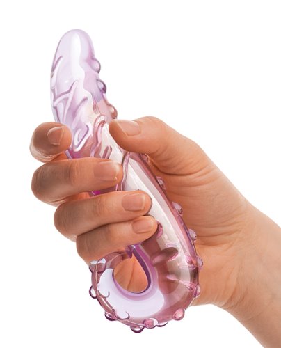 Glas 6\" Lick-it Glass Dildo - Pink