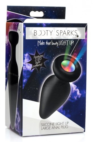 BOOTY SPARKS SILICONE LIGHT-UP ANAL PLUG LARGE