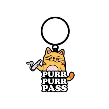 Purr Purr Pass Keychain