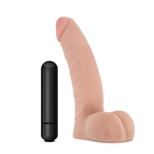 X5 VIBRATING BASIC 5 DILDO BEIGE