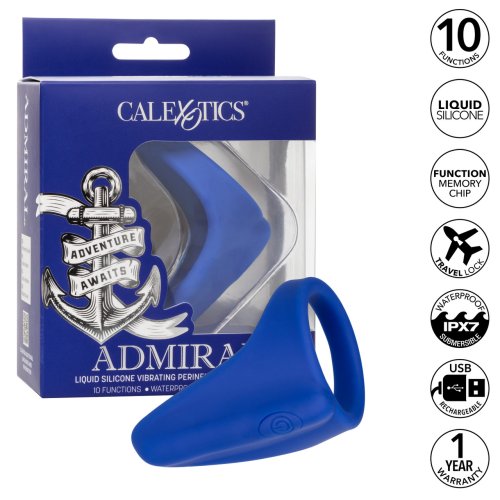 ADMIRAL VIBRATING PERNIUM RING & MASSAGER LIQUID SILICONE