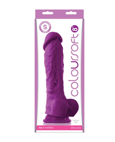 ColourSoft 8\" Soft Dildo - Purple