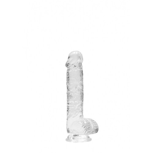 6\" Realistic Dildo With Balls - Transluc