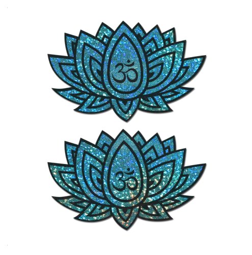 Lotus Glitter Blue/Green Ohm Pasties *