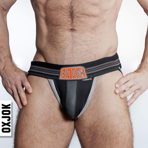 BULGER, the big pouch jock, BLACK IRON, MEDIUM