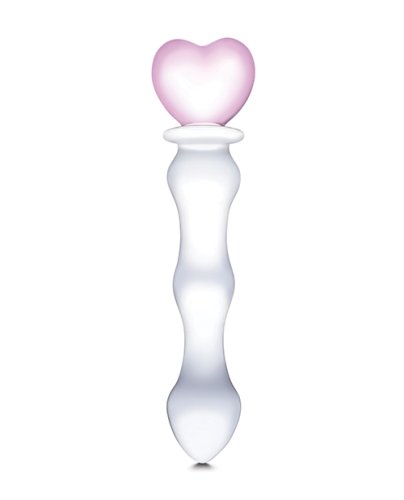 GLAS 8 SWEETHEART GLASS DILDO \"