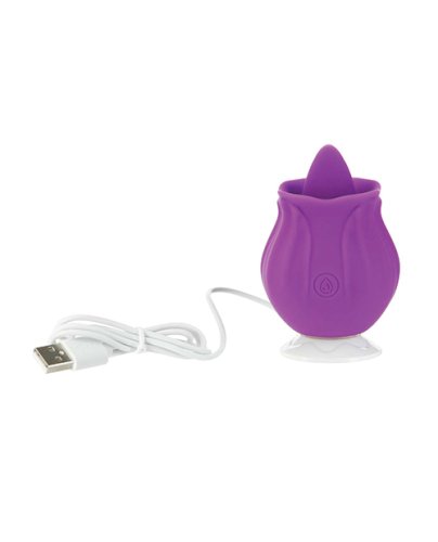 M\'Lady Flickering Tongue & Vibrating Clitoral Stimulator - Purple