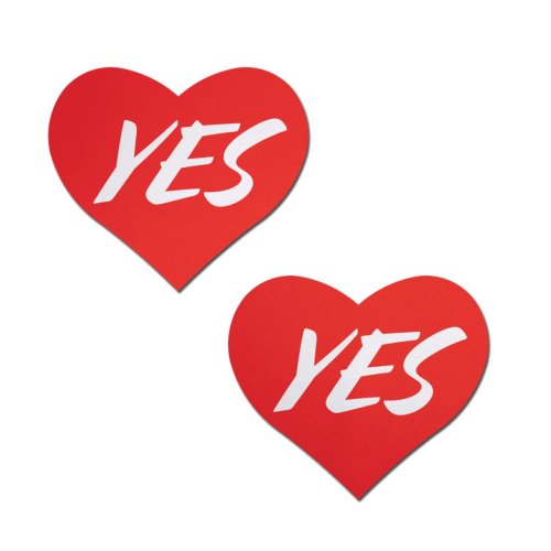 \'YES\' Red Heart Pasties *