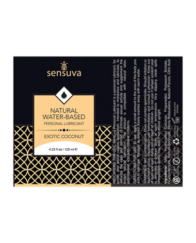 Sensuva Natural Water Based Personal Moisturizer - 4.23 oz Exotic Coconut