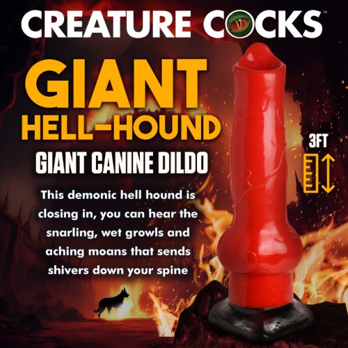 Hell-Hound Canine Penis GIANT 3\' Dildo