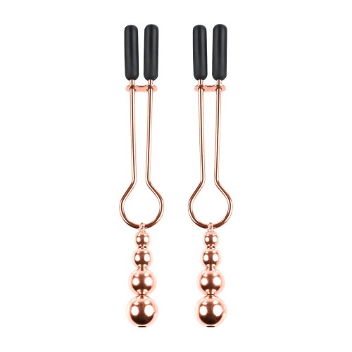 SELOPA - Beaded Nipple Clamps -Rose Gold