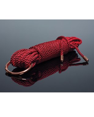 Pleasure Collection Silky Smooth Rope - Red/Rose Gold