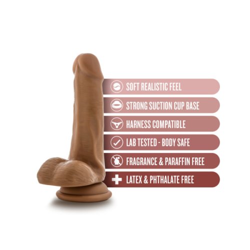 DR. SKIN DR. JEFFREY 6.5IN DILDO W/ BALLS TAN