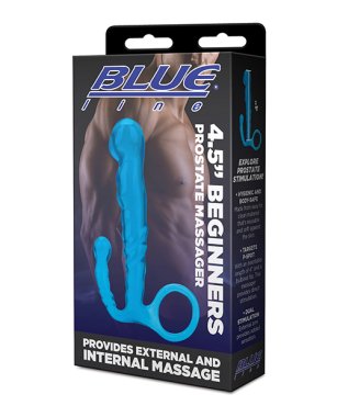 Blue Line C & B 4.5" Beginners Prostate Massager - Jelly Blue