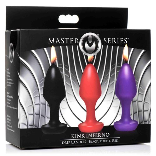 MASTER SERIES KINK INFERNO DRIP CANDLES BLACK PURPLE RED