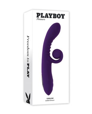Playboy Pleasure Curlicue Rabbit Vibrator - Acai