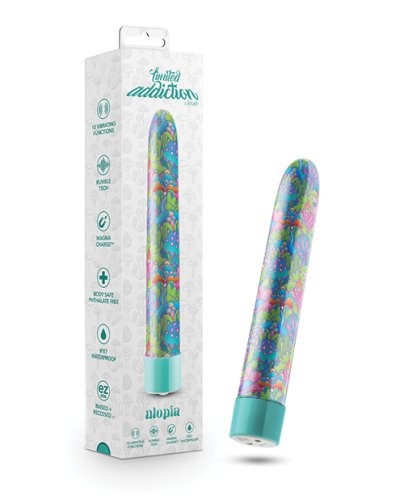 Blush Limited Addiction Utopia 7\" Rechargeable Vibe - Aqua