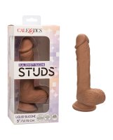 Studs Dual Density Silicone 5' Dildo - Brown