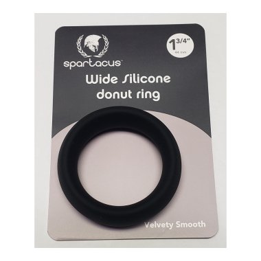 Wide Silicone Donut Ring - Black 1.75"