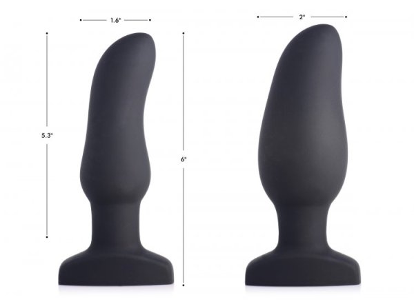 SWELL 10X SILICONE INFLATABLE & VIBRATING CURVED ANAL PLUG