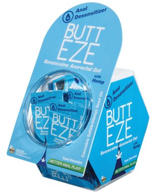 Butt Eze Desensitizing Lubricant w/Hemp Seed Oil Sample Packet - Bowl of 50