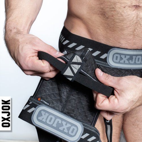 PACKER, industrial quilted cargo strapjock, BLACK PUFF, MEDIUM