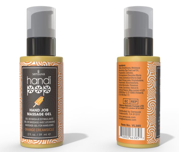 HANDIPOP EDIBLE MASSAGE GEL ORANGE CREAMSICLE 2 OZ