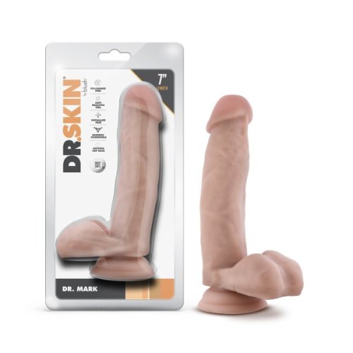 DR. SKIN DR. MARK 7IN DILDO W/ BALLS BEIGE