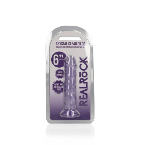 6\" Realistic Dildo No Balls - Purple