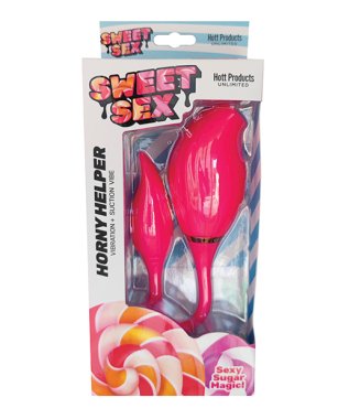 Sweet Sex Horny Helper Vibration & Suction Vibe - Magenta