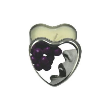 CANDLE 3-IN-1 HEART EDIBLE GRAPE 4.7 OZ