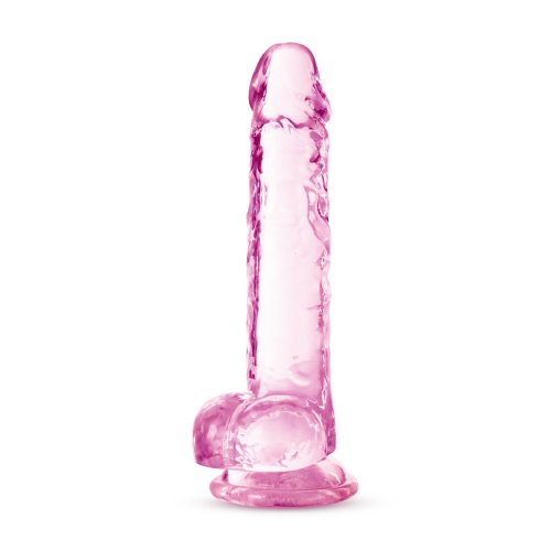 NATURALLY YOURS 7IN ROSE CRYSTALLINE DILDO