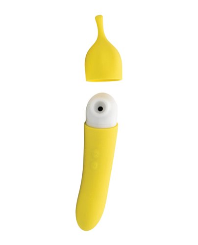 Natalie\'s Toy Box Banana Cream Air Pulse & G-Spot Vibrator - Yellow
