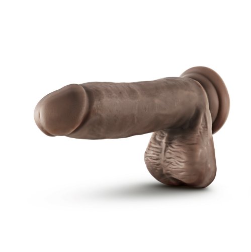 DR SKIN GLIDE 7IN SELF LUBRICATING DILDO CHOCOLATE