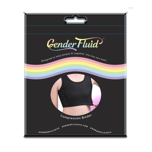 Gender Fluid Chest Binder Black - Medium