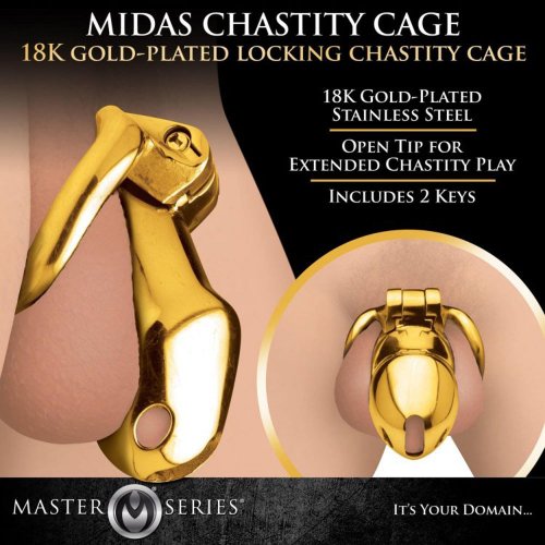 Midas 18K Gold-Plated Locking Cage